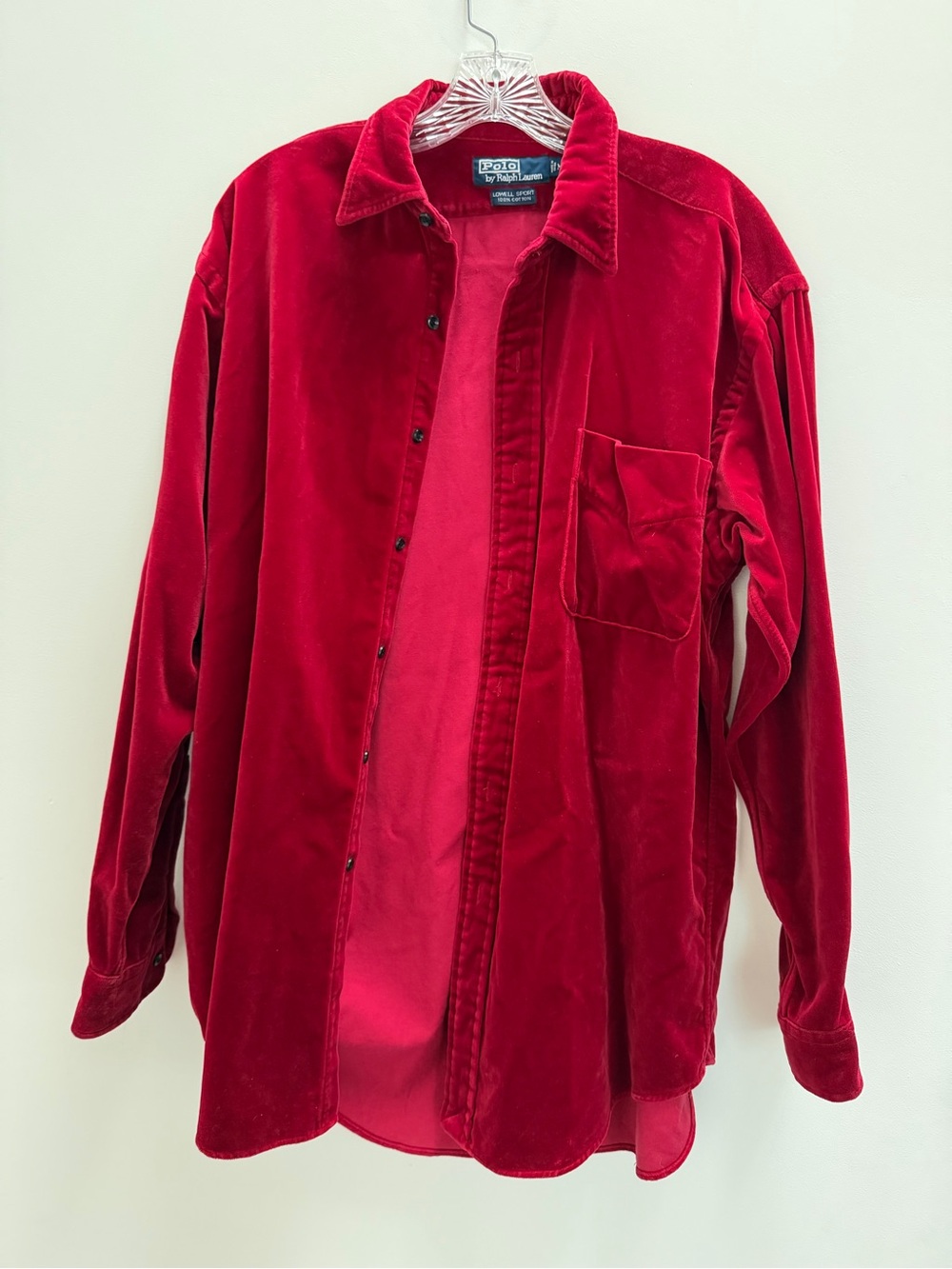Polo by Ralph Lauren Lowell Sport Velour Shirt - Deep Red